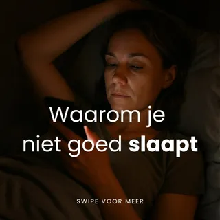 𝙁𝙞𝙭 𝙮𝙤𝙪𝙧 𝙨𝙡𝙚𝙚𝙥 – 𝙨𝙩𝙖𝙥 𝙫𝙤𝙤𝙧 𝙨𝙩𝙖𝙥
Slecht slapen? Dan moet je meer doen dan alleen op tijd naar bed gaan.

Slaap is geen aan/uit-knop.
Je lichaam heeft een ritme nodig. Een routine.
En dat begint... al i