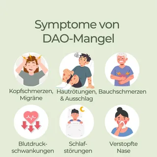 DAO-Mangel kann viele unterschiedliche Beschwerden auslösen – doch oft bleibt die Ursache lange unentdeckt. 🧩

Welche Symptome typisch sind und welche Ursachen hinter einem DAO-Mangel stecken können, 
