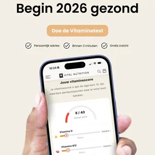 𝘽𝙚𝙜𝙞𝙣 𝟮𝟬𝟮𝟲 𝙜𝙚𝙯𝙤𝙣𝙙

Een nieuw jaar begint niet met alles veranderen.
Maar met weten waar je staat.

Met onze vitaminetest krijg je inzicht in hoe jouw lichaam ervoor staat met een helder overzicht van 