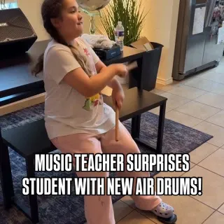 Already the coolest kid in school, and she’s joining 6th grade band next year! @aerobandofficial