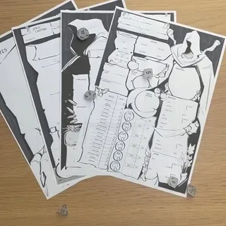 We made more aesthetic character sheets for those of us who are a little extra #dnd #dnd5e #dndcharactersheet #dndart