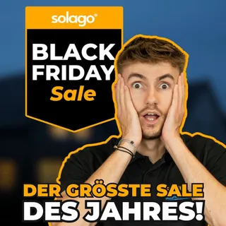 🚨 Black Friday Mega-Deal bei solago! 

Jetzt oder nie: Spare mehrere hundert Euro auf dein Balkonkraftwerk Komplettset zum Black Friday Bestpreis.

Premium Qualität – kinderleichte Montage – sofort St