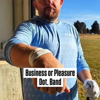This digital business card I wear on my wrist always come in clutch especially at Golf networking events, out and about and even at the Range.  No more paper business cards dot. band makes it super ea