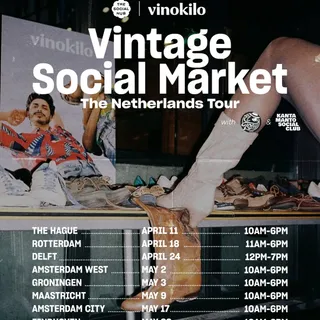 Vintage lovers, we are going on tour with @vinokilo ❤️‍🔥

We’re bringing the Vintage Social Market to the Netherlands, a pop-up where sustainability meets fun, community, and seriously good style.
Tog