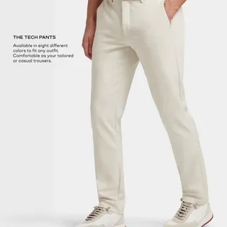 The Tech Pants are built for movement, style, and performance. Swipe to discover more.