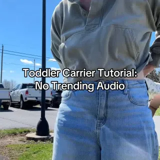 A toddler back carry tutorial for the Lark Kid Carrier!