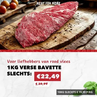 𝗗𝗔𝗚𝗔𝗔𝗡𝗕𝗜𝗘𝗗𝗜𝗡𝗚𝗘𝗡 - 𝟭𝟭 𝗠𝗔𝗔𝗥𝗧

Vandaag extra scherp geprijsd:
🥩 Varkensschouder zonder been en zwoerd (5 kg) – perfect voor pulled pork
🥩 Bavette – vol van smaak, heerlijk om te grillen
🌭 Rookworst – amb