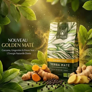 ✨ NOUVEAUTÉ ✨🌿🧉
Golden Maté Bio est enfin disponible sur notre site.

Une recette qui réchauffe, réveille et revitalise.

▶ Goût : épicé & doux
▶ Notes aromatiques : curcuma & gingembre
▶ Idéal pour :