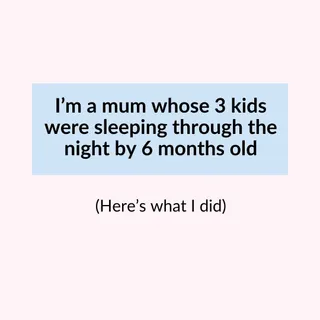 I didn’t sleep train my babies and all 3 were sleeping through the night by 6 months 🤍

The younger two were doing long stretches from under 3 months with just a dream feed.

Here’s what made the diff