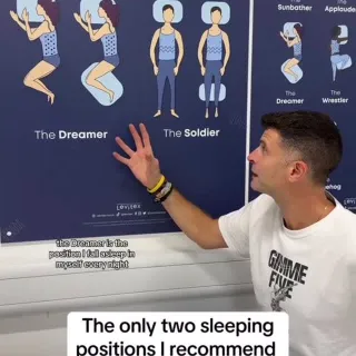 This might be the simplest change you can make to sleep better #sleep #sleepposture #sleeptips #sleepingposition