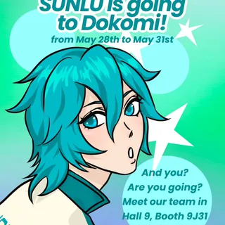 Hey, guess what? 🩵 

WE ARE GOING TO DOKOMI in Düsseldorf!🎉

From May 29th until May 31st we'll be meeting with as many cosplayers, makers and artists as possible! 

Are you visiting, or do you know s