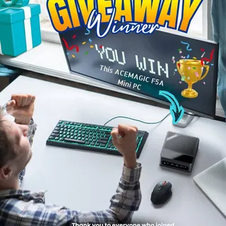 🥳🎊 Giveaway Winner Announcement Time! 🎊🥳
Our Spring Into Tech Giveaway has officially wrapped, and one lucky tech fan will soon enjoy the power of the ACEMAGIC F5A AMD Ryzen AI 9 HX 370 Mini PC!

Huge