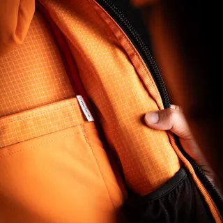 Some people think we're quite extreme with the lining of our backpacks and bags. Many other manufacturers don't even use lining, but we always do, and we even choose premium materials for the inner la