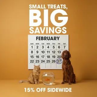 Small Treats. Big Savings.

For ONE DAY ONLY enjoy 15% OFF sitewide 🐾

Whether it’s a smarter feeder, a fresh fountain or a little upgrade for their routine -  today’s the day to treat them (and save)