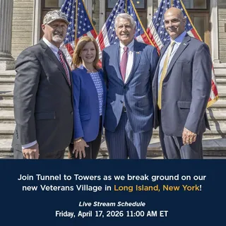 We are excited to announce that we will host a livestream while we break ground on our new Veterans Village in Long Island, New York! Watch the livestream at 11 AM ET: https://www.facebook.com/Tunnel2