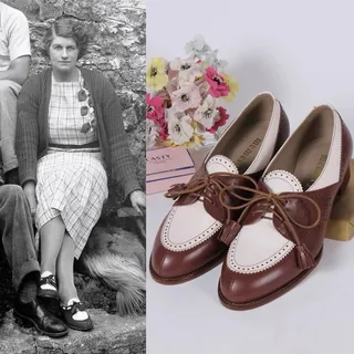 Our vintage inspired designs, side by side with an original photograph of the same style being worn in the era that inspired them✨