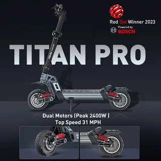 BOSCH-powered. Peak 2400W.
31 MPH top speed + up to 80 miles range.
TITAN PRO is built for riders who want real off-road muscle.

#ridehiboy #hiboy #ElectricScooterr #HiboyScooter #RideYourWay #Electr