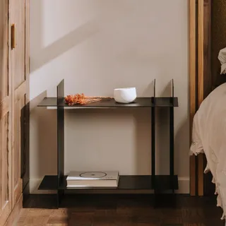 TOKYO side table - minimalist, lightweight, and versatile.  Vertical or horizontal, in the living room, bathroom, or outdoors – it always looks perfect ✨

#Minimalism  #InteriorDesign #VersatileTable 