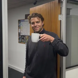 Sam and tea = 🥰🫶👉👈🥹

*bonus points for how many cups of tea Sam has per day