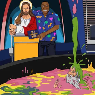 Happy Easter everyone - here’s Jesus getting his own back on God as requested by Dave Rankin