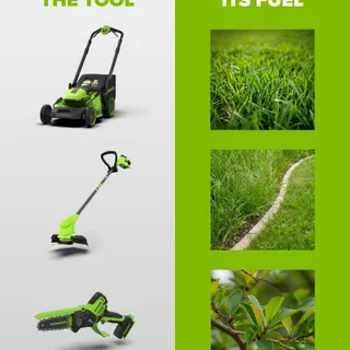 Every tool has its organic fuel. 🔋

Forget the fumes and the trips to the gas station. At Greenworks, we don’t run on fossils—we run on the garden itself. We’ve engineered the ultimate predators for y