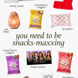 Who else is locked in?
🛋 couch
📺 binge show
🍓 yoggies
we’re snacks-maxxing 
#Bingewatch #snacks #healthysnacks #snackgoals