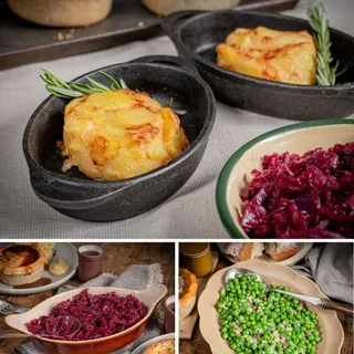 🥧✨ Introducing our range of chef-prepared sides. 

Because every Pie Made Properly deserves the perfect partner.

🧀 Cheesy Potato Gratins – layers of potato in rich, cheesy sauce.
🥬 Braised Red Cabbag