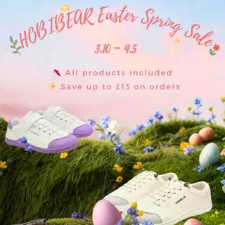 🐣 HOBIBEAR Easter Sale is coming soon! 🌸

Spring is a season for fresh starts.
Whether it's daily commuting, city walks, or family outings,
HOBIBEAR barefoot shoes are here to support every step with 