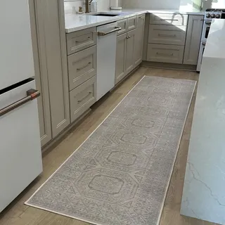 Everything happens in the kitchen — make sure you have a rug that can keep up.

📸 @diy_likenew
Rug: Harlow — Sage/Natural

#washablerug #homedecor #madefortogether
