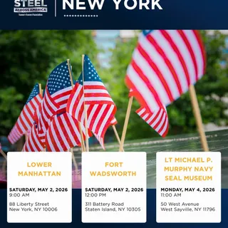 Join us in New York for the first three stops on the Steel Across America tour. Please RSVP at Steel25@t2t.org (RSVPs are requested, but not required)

🗓️ Saturday, May 2 at 9 am
📍 Lower Manhattan, Ne