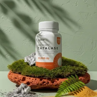 Ever wonder why hair actually goes gray? It's not just aging. It's hydrogen peroxide building up inside the follicle faster than your body can clear it out.⁠
⁠
That's exactly what Catalase CORE™ is de