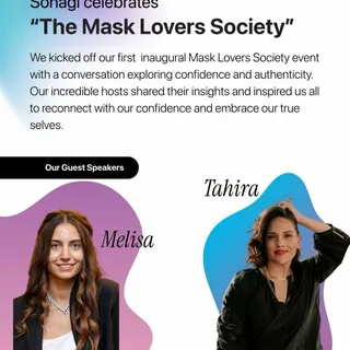 We kicked off our first Mask Lovers Society event with a conversation that explored confidence and authenticity. 

@tahiraherold and @melisaraouf shared insights and exercises that helped everyone rec