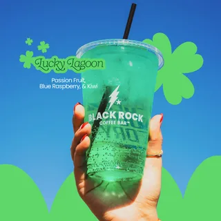 Feeling lucky? 🍀 

Meet the Lucky Lagoon - A vibrant splash of passion fruit, blue raspberry and kiwi! Enjoy this secret menu flavor in a Fuel energy drink, tea or fizz 🤤