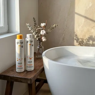 ✨ YOUR DAILY ROUTINE FOR BEAUTIFUL COLOR-TREATED HAIR.

Without the right routine, color-treated hair can lose moisture, shine, and smoothness.

 The GK Hair Moisturizing Shampoo & Conditioner Duo res