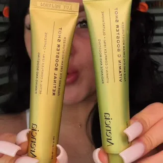 @mikaylajmakeup two-step routine, and we're obsessed 💚 Vitamin C Booster Shot for a fresh, radiant glow in the morning — Retinal Booster Shot to refine and smooth overnight. day to night, made simple.