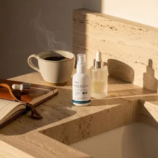 Your morning coffee wakes up your mind. Root Revival™ wakes up your roots. ☕✨ Infused with stimulating Caffeine and Biotin, our daily leave-in serum fits seamlessly into your morning ritual. No harsh 