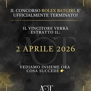 ⌚️Il Concorso dell’ Rolex GMT Master II Batgirl è ufficialmente terminato!
In questo post trovate le informazioni relative all’ estrazione 🦇

📞 Se avete bisogno di supporto contattate il servizio clie