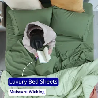 Your bed = your safe space💆‍♀️ for starting and ending each day exactly how you need, wrapped in silky-smooth comfort🌙🌿