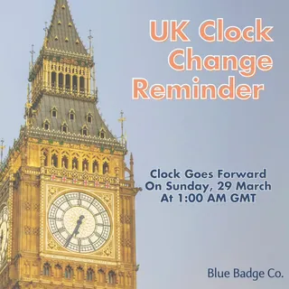 Clocks go forward this Sunday, 29 March!

That means one less hour in bed, but so much more daylight to enjoy. Whether you're heading out for a morning walk, planning a trip to the shops, or simply si