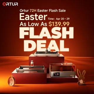 🚨Last call for Easter savings 
🚨Grab your Ortur laser now！
All Ortur lasers on sale, up to $300 discount!
Sale runs Apr 20-29 👉https://bit.ly/3ytIKxd

#LaserEngraver #LaserCutting #LaserEngraving #Ort