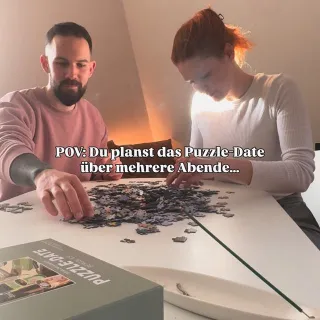 Team mehrere Abende oder Team durchziehen? 😅🧩 

Ihr könnt aus unserem Puzzle-Date mehrere gemütliche Date Nights machen… oder einfach durchziehen, bis es fertig ist 😂 Während ihr puzzelt, entdeckt ihr