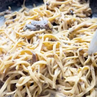 Portobello Mushrooms, Lemon & Parsley with Tagliarini - on the menu this week!

Tagliarini is the thinner, more delicate cousin of tagliatelle, and it comes from the same place - Emilia-Romagna, the r