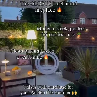 Have you ever thought of adding an OUTDOOR fireplace to your home? 🔥

Clean burning with a real flame, modern, sleek design and perfect for outdoor (and indoor) use, our Globus bioethanol fireplace is