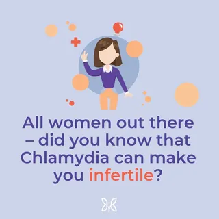 Chlamydia is the most common STD and often goes untreated because it ⚠️does NOT cause symptoms in up to 80% of cases (!) That can be especially dangerous for women, because an untreated Chlamydia infe