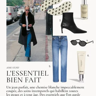 Aime Story - Notre vestiaire d’essentiels mode et skincare pour un look 90’s minimaliste.

Tout comme l’uniforme des années 90, notre Vestiaire de Peau™ se compose de pièces intemporelles, aux formule
