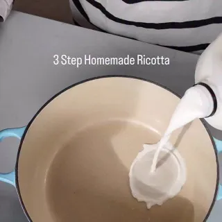 Homemade Ricotta

Ingredients:
1 gallon of Redmond raw milk
1/2 cup vinegar
Real Salt, to taste

Directions:
Heat the milk to 185°F–195°F
Stir in vinegar, let it sit for 10-20 minutes.
Drain in a chee