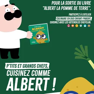 Nos ateliers culinaires sont de retour pour vos p’tits chefs en herbe en partenariat avec @chefclubtv et leur marque @grainesdedemain_ ! 🧑‍🍳

Après Gribouille la citrouille, c’est au tour d’Albert la 