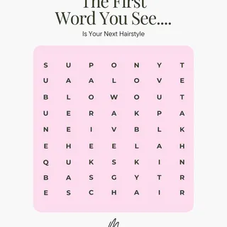 The first word you see is your next hairstyle ✨ ⁠
⁠
Drop it in the comments