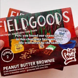 @fieldgoodsuk chocolate brownie + our crunchy PB? 

Name a better dessert. Seriously, we’ll wait. 

One for the food lovers, chocolate lovers & well, all lovers. Available on their website now 👀🔗