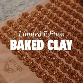 Baked Clay is inspired by fired earth and designed to bring a little more intention and depth to your Shakti journey.
ㅤ
It’s available in all three levels of our Premium Acupressure Mat and Pillow.
ㅤ
